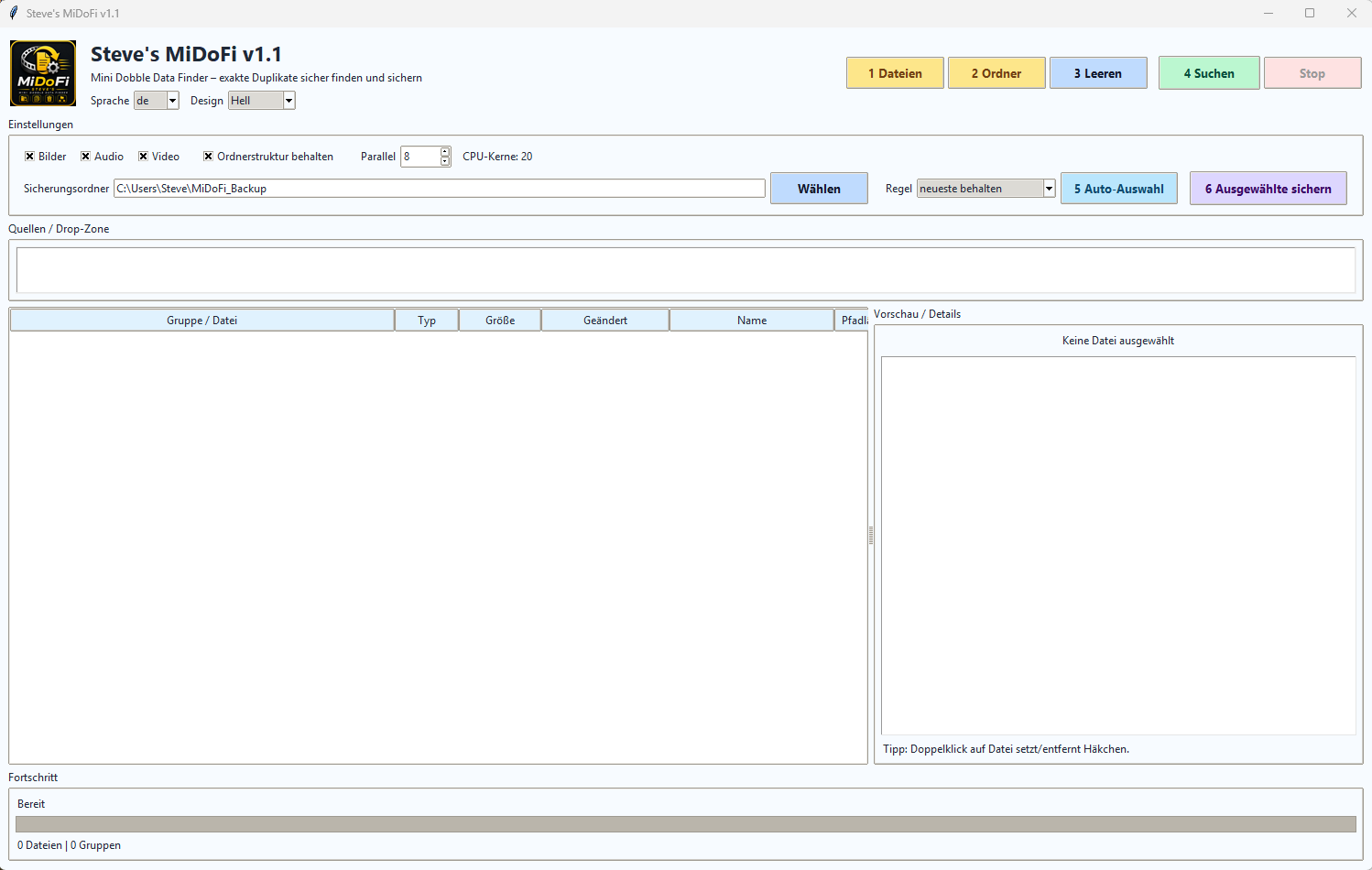 Screenshot MiDoFi v1.1